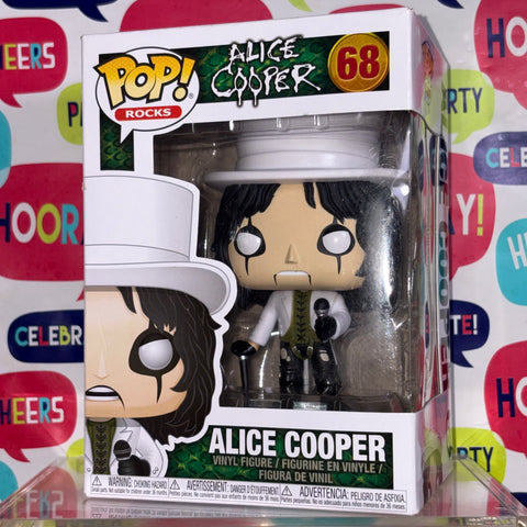 BOX FLAWS VIEW PHOTOS Alice Cooper - Funko Pop Rocks 68 Vinyl Figure (11.4 Cm L × 8.9 Cm W × 15.9 Cm H)