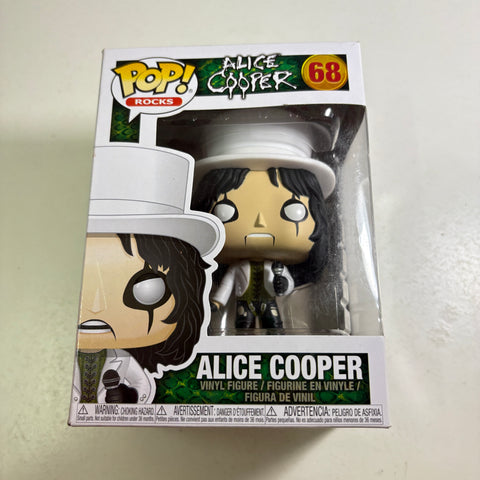 BOX FLAWS VIEW PHOTOS Alice Cooper - Funko Pop Rocks 68 Vinyl Figure (11.4 Cm L × 8.9 Cm W × 15.9 Cm H)