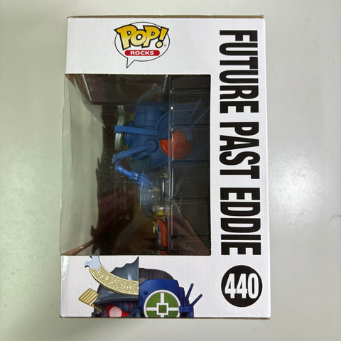 BOX FLAWS VIEW PHOTOS Future Past Eddie - IRON MAIDEN Funko Pop Rocks 440 Vinyl Figure 6 Inch