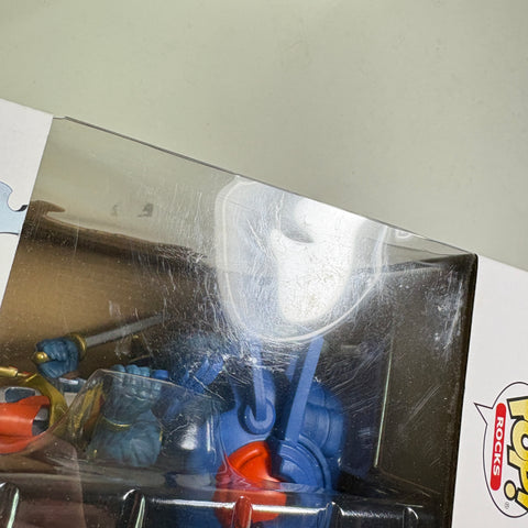 BOX FLAWS VIEW PHOTOS Future Past Eddie - IRON MAIDEN Funko Pop Rocks 440 Vinyl Figure 6 Inch