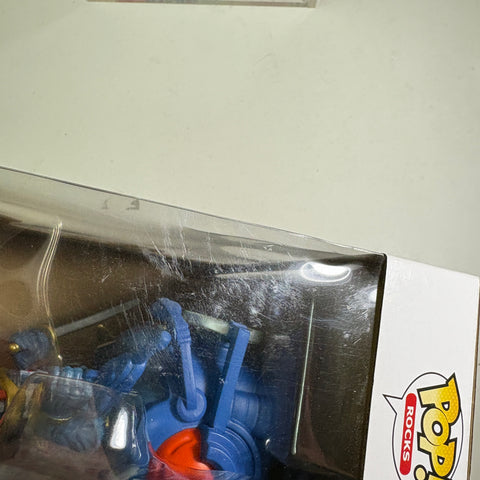 BOX FLAWS VIEW PHOTOS Future Past Eddie - IRON MAIDEN Funko Pop Rocks 440 Vinyl Figure 6 Inch