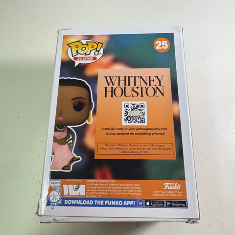 BOX FLAWS VIEW PHOTOS Whitney Houston - Funko Pop 25 Rocks Vinyl Figure (11.4 Cm L × 8.9 Cm W × 15.9 Cm H)