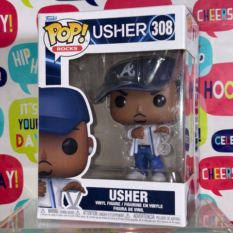 Usher - Funko Pop 308 Rocks Vinyl Figure (11.4 Cm L × 8.9 Cm W × 15.9 Cm H)
