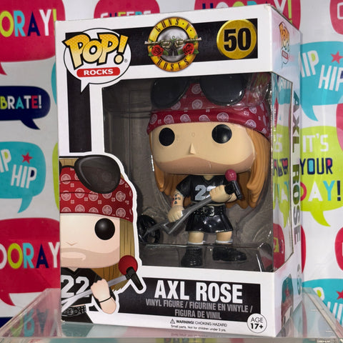 SEVERE BOX DAMAGE VIEW PHOTOS Axl Rose - Guns N Roses Funko Pop Rocks 50 Vinyl Figure
