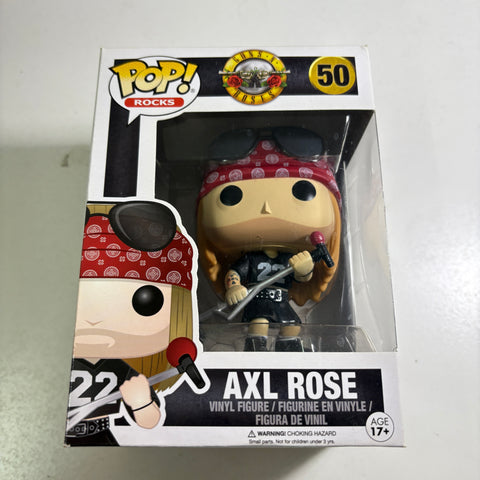 SEVERE BOX DAMAGE VIEW PHOTOS Axl Rose - Guns N Roses Funko Pop Rocks 50 Vinyl Figure