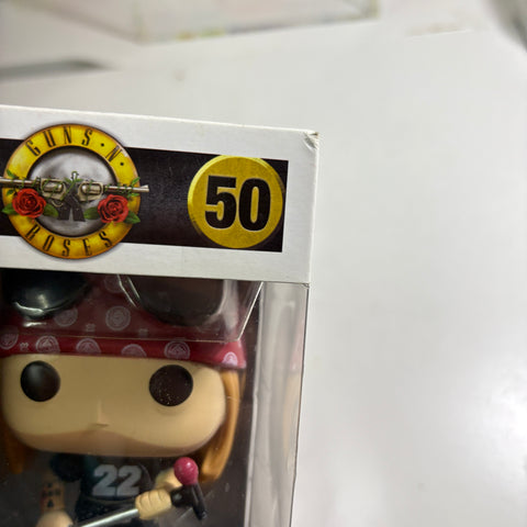 SEVERE BOX DAMAGE VIEW PHOTOS Axl Rose - Guns N Roses Funko Pop Rocks 50 Vinyl Figure