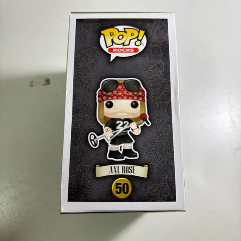 SEVERE BOX DAMAGE VIEW PHOTOS Axl Rose - Guns N Roses Funko Pop Rocks 50 Vinyl Figure