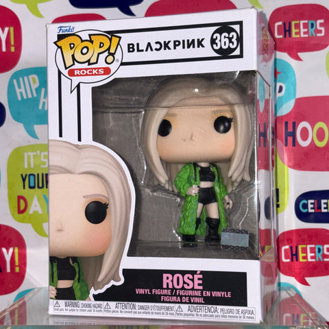 BOX FLAWS VIEW PHOTOS Rose - Blackpink Funko Pop 363 Rocks Vinyl Figure (11.4 Cm L × 8.9 Cm W × 15.9 Cm H)