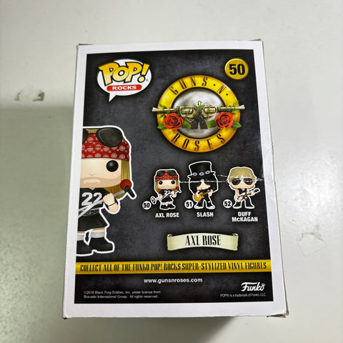 SEVERE BOX DAMAGE VIEW PHOTOS Axl Rose - Guns N Roses Funko Pop Rocks 50 Vinyl Figure