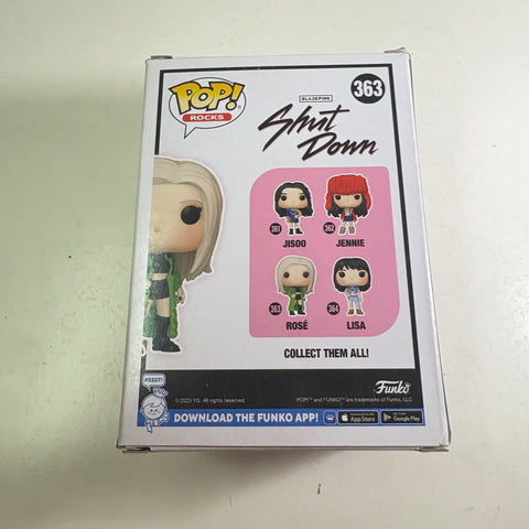 BOX FLAWS VIEW PHOTOS Rose - Blackpink Funko Pop 363 Rocks Vinyl Figure (11.4 Cm L × 8.9 Cm W × 15.9 Cm H)
