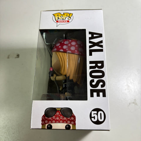SEVERE BOX DAMAGE VIEW PHOTOS Axl Rose - Guns N Roses Funko Pop Rocks 50 Vinyl Figure