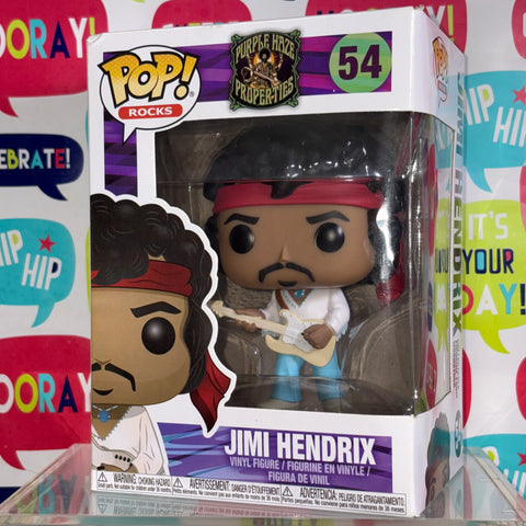 BOX FLAWs VIEW PHOTOS Jimi Hendrix Funko Pop Rocks 54 Vinyl Figure