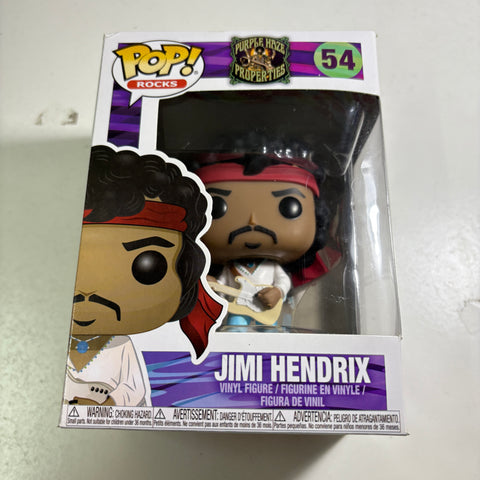 BOX FLAWs VIEW PHOTOS Jimi Hendrix Funko Pop Rocks 54 Vinyl Figure