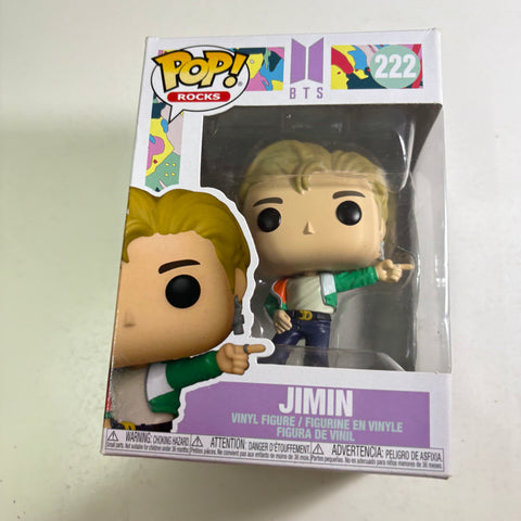 BOX FLAWS VIEW PHOTOS Jimin - BTS Funko Pop 222 Rocks Vinyl Figure (11.4 Cm L × 8.9 Cm W × 15.9 Cm H)