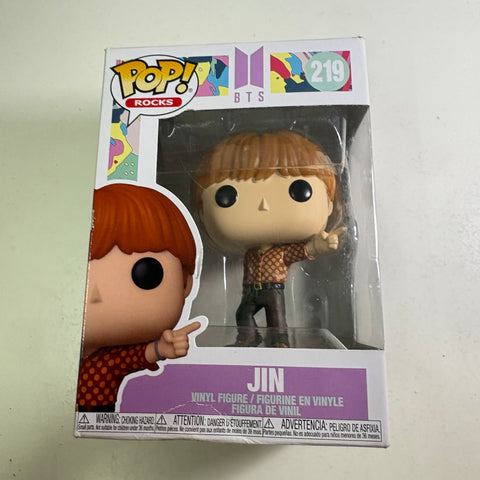 BOX FLAWS VIEW PHOTOS Jin - BTS Funko Pop 219 Rocks Vinyl Figure (11.4 Cm L × 8.9 Cm W × 15.9 Cm H)