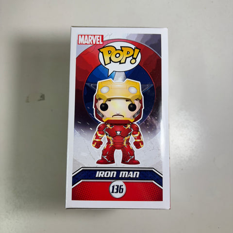 Iron Man (Unmasked) - Marvel Funko Pop 136 Hot Topic Exclusive