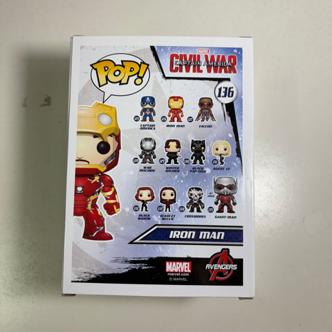 Iron Man (Unmasked) - Marvel Funko Pop 136 Hot Topic Exclusive