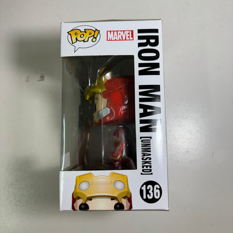 Iron Man (Unmasked) - Marvel Funko Pop 136 Hot Topic Exclusive