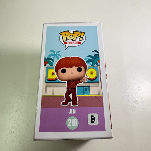 BOX FLAWS VIEW PHOTOS Jin - BTS Funko Pop 219 Rocks Vinyl Figure (11.4 Cm L × 8.9 Cm W × 15.9 Cm H)