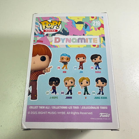 BOX FLAWS VIEW PHOTOS Jin - BTS Funko Pop 219 Rocks Vinyl Figure (11.4 Cm L × 8.9 Cm W × 15.9 Cm H)