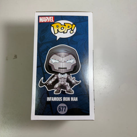 Infamous Iron Man WATER DAMAGE - Marvel Funko Pop 677 PX Previews GLOW ComicFest Exclusive