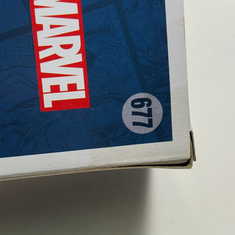 Infamous Iron Man WATER DAMAGE - Marvel Funko Pop 677 PX Previews GLOW ComicFest Exclusive