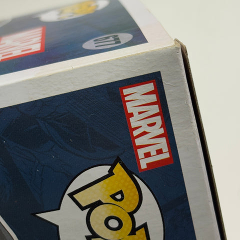 Infamous Iron Man WATER DAMAGE - Marvel Funko Pop 677 PX Previews GLOW ComicFest Exclusive
