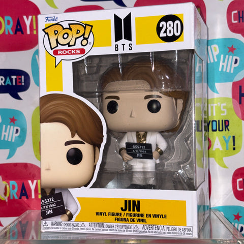 JIN - BTS Funko Pop 280 Rocks Vinyl Figure (11.4 Cm L × 8.9 Cm W × 15.9 Cm H)