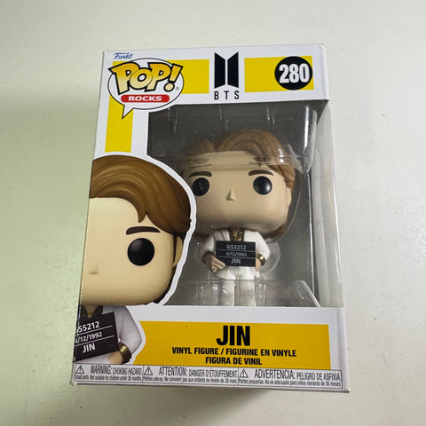 JIN - BTS Funko Pop 280 Rocks Vinyl Figure (11.4 Cm L × 8.9 Cm W × 15.9 Cm H)