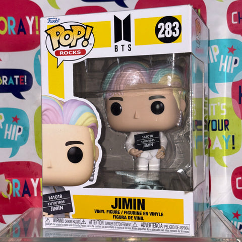 BOX FLAWS VIEW PHOTOS Jimin - BTS Funko Pop 283 Rocks Vinyl Figure (11.4 Cm L × 8.9 Cm W × 15.9 Cm H)