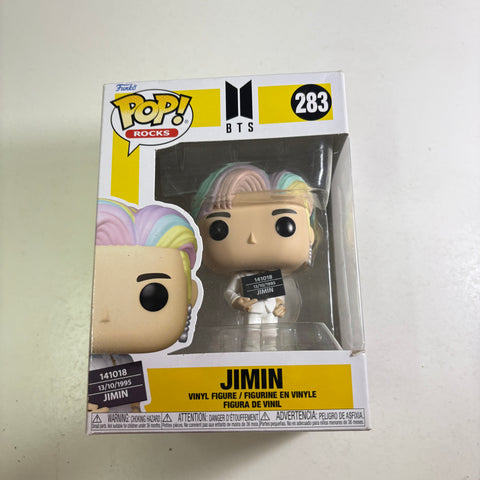BOX FLAWS VIEW PHOTOS Jimin - BTS Funko Pop 283 Rocks Vinyl Figure (11.4 Cm L × 8.9 Cm W × 15.9 Cm H)