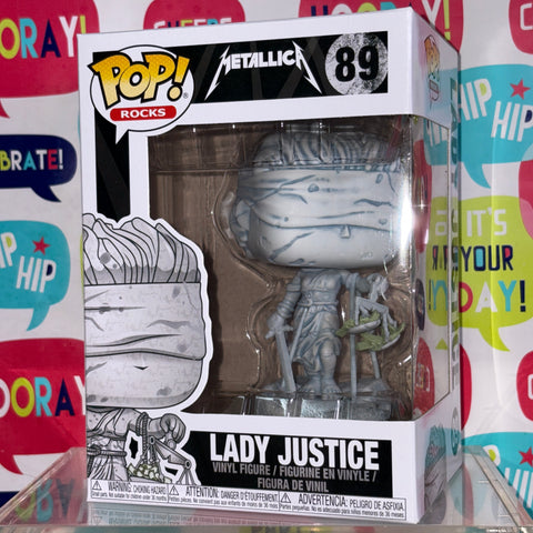 STICKER RESIDUE LADY JUSTICE - METALLICA Funko Pop Rocks 89 Vinyl Figure