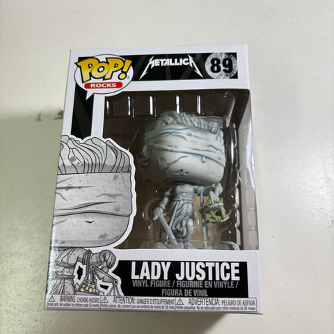 STICKER RESIDUE LADY JUSTICE - METALLICA Funko Pop Rocks 89 Vinyl Figure