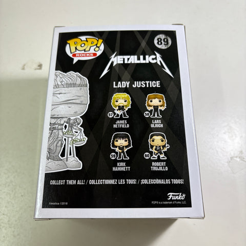 STICKER RESIDUE LADY JUSTICE - METALLICA Funko Pop Rocks 89 Vinyl Figure