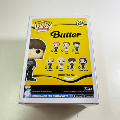 BOX FLAWS VIEW PHOTOS V - BTS Funko Pop 284 Rocks Vinyl Figure (11.4 Cm L × 8.9 Cm W × 15.9 Cm H)