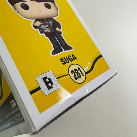 BOX FLAWS VIEW PHOTOS Suga - BTS Funko Pop 281 Rocks Vinyl Figure (11.4 Cm L × 8.9 Cm W × 15.9 Cm H)