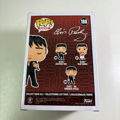 ELVIS 68' COMEBACK SPECIAL - Funko Pop Rocks 188 Vinyl Figure DIAMOND EXCLUSIVE