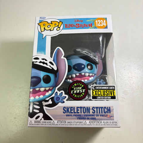 BOX FLAW VIEW PHOTOS Skeleton Stitch GLOW CHASE - Disney Funko Pop 1234 Vinyl Figure (11.4 Cm L × 8.9 Cm W × 15.9 Cm H)
