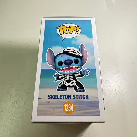 BOX FLAW VIEW PHOTOS Skeleton Stitch GLOW CHASE - Disney Funko Pop 1234 Vinyl Figure (11.4 Cm L × 8.9 Cm W × 15.9 Cm H)