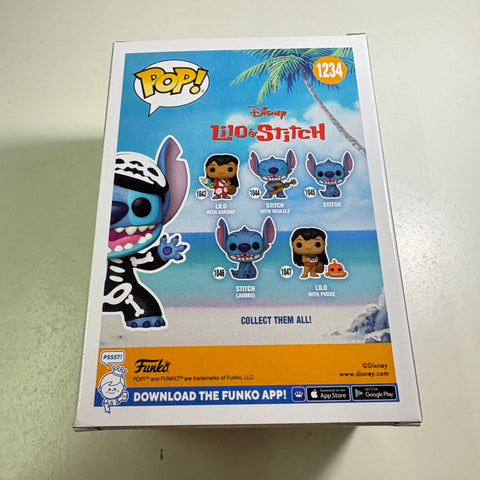 BOX FLAW VIEW PHOTOS Skeleton Stitch GLOW CHASE - Disney Funko Pop 1234 Vinyl Figure (11.4 Cm L × 8.9 Cm W × 15.9 Cm H)