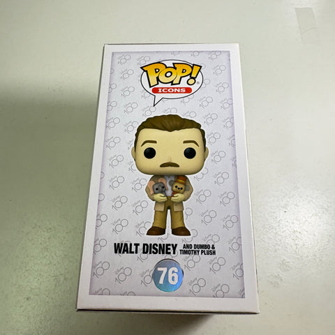 Walt Disney with Dumbo & Timothy Plush - Disney Funko Pop 76 Vinyl Figure (11.4 Cm L × 8.9 Cm W × 15.9 Cm H)