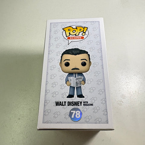Walt Disney with Magazine - Disney Funko Pop 78 Vinyl Figure (11.4 Cm L × 8.9 Cm W × 15.9 Cm H)