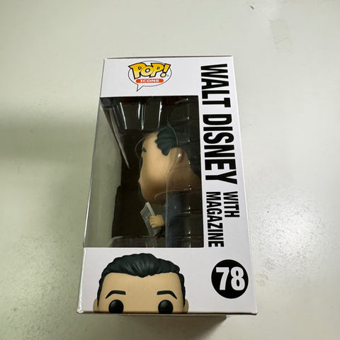 Walt Disney with Magazine - Disney Funko Pop 78 Vinyl Figure (11.4 Cm L × 8.9 Cm W × 15.9 Cm H)