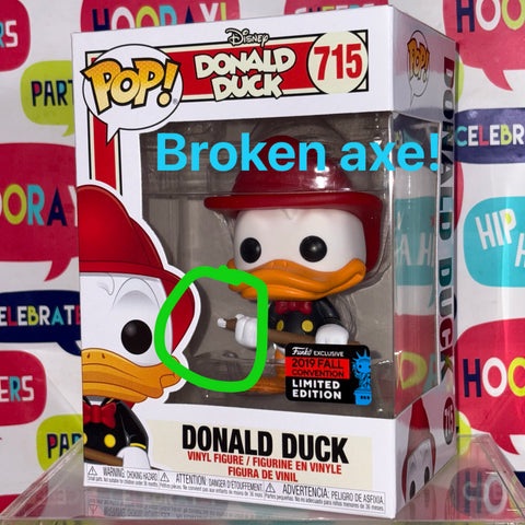 BROKEN AXE Donald Duck - Disney Funko Pop 715 Fall Convention Exclusive