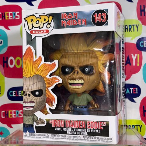 Iron Maiden Eddie - Funko Pop Rocks 143 Vinyl Figure (11.4 Cm L × 8.9 Cm W × 15.9 Cm H)