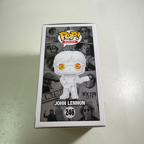 John Lennon WHITE - Funko Pop Rocks 246 Vinyl Figure Exclusive (11.4 Cm L × 8.9 Cm W × 15.9 Cm H)