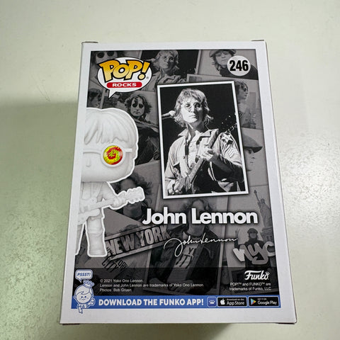 John Lennon WHITE - Funko Pop Rocks 246 Vinyl Figure Exclusive (11.4 Cm L × 8.9 Cm W × 15.9 Cm H)