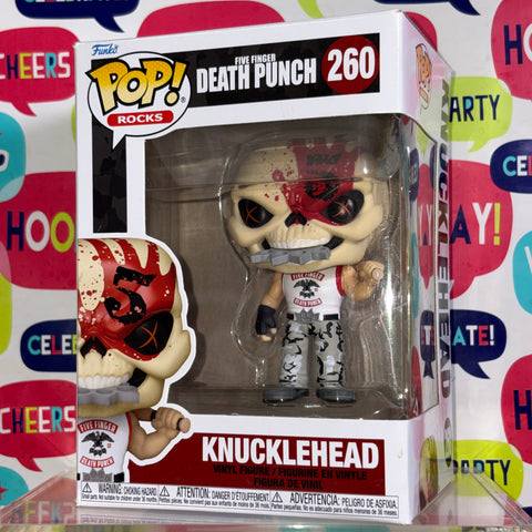 BOX DAMAGE VIEW PHOTOS Knucklehead - Death Punch Funko Pop Rocks 260 Vinyl Figure (11.4 Cm L × 8.9 Cm W × 15.9 Cm H)
