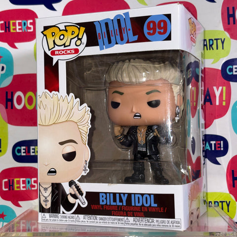 BOX FLAWS VIEW PHOTOS Billy Idol - Funko Pop Rocks 99 Vinyl Figure (11.4 Cm L × 8.9 Cm W × 15.9 Cm H)