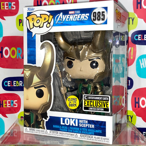 Loki with Scepter - Marvel Funko Pop 985 Entertainment Earth Exclusive